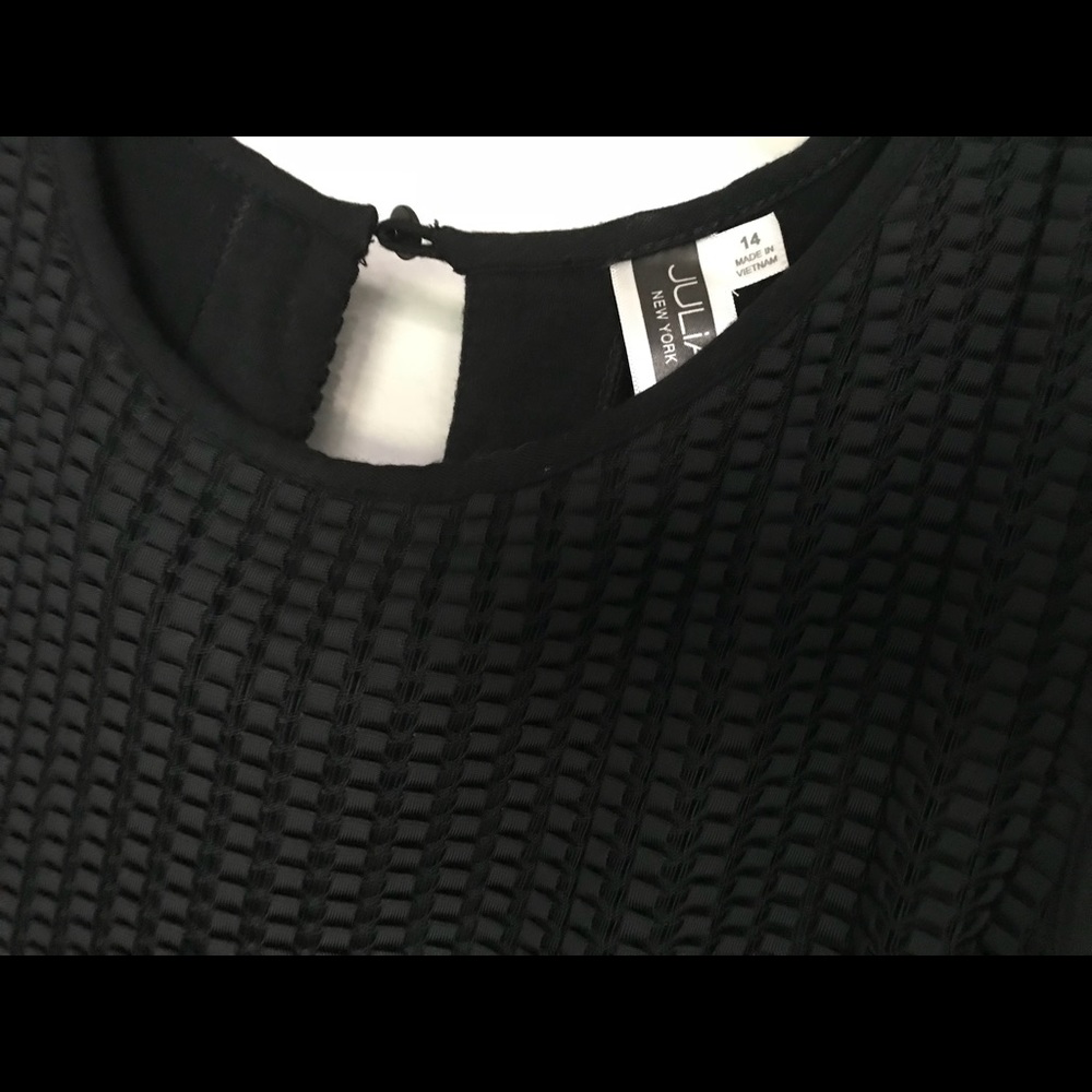 Little black dress. Size 14. Ridged top.